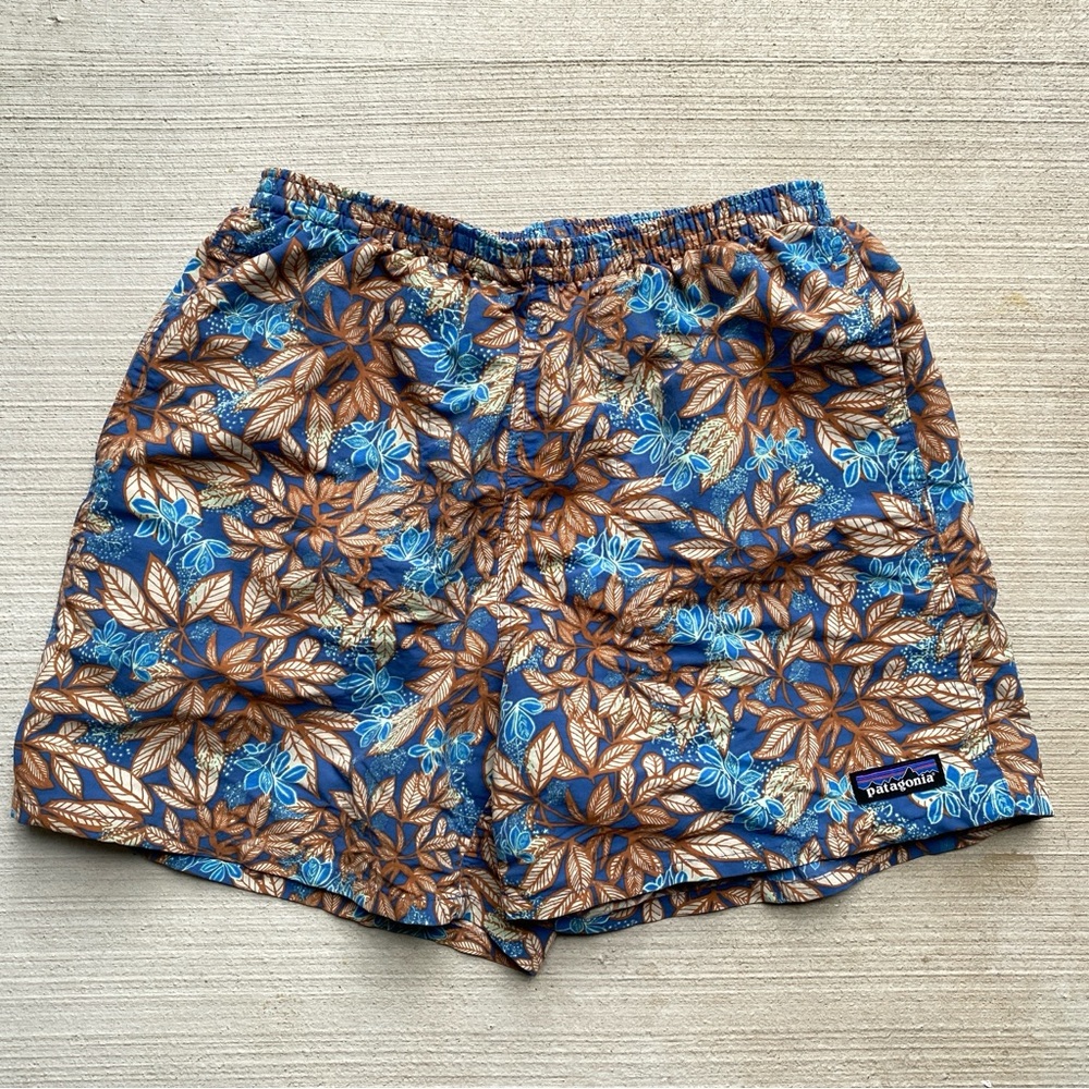 Patagonia Mens Baggies Shorts 5” Inseam Hevea Leaves Size Small